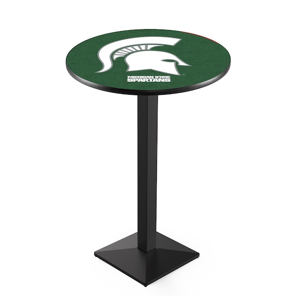 42" Blk Wrinkle Michigan State Pub Table
